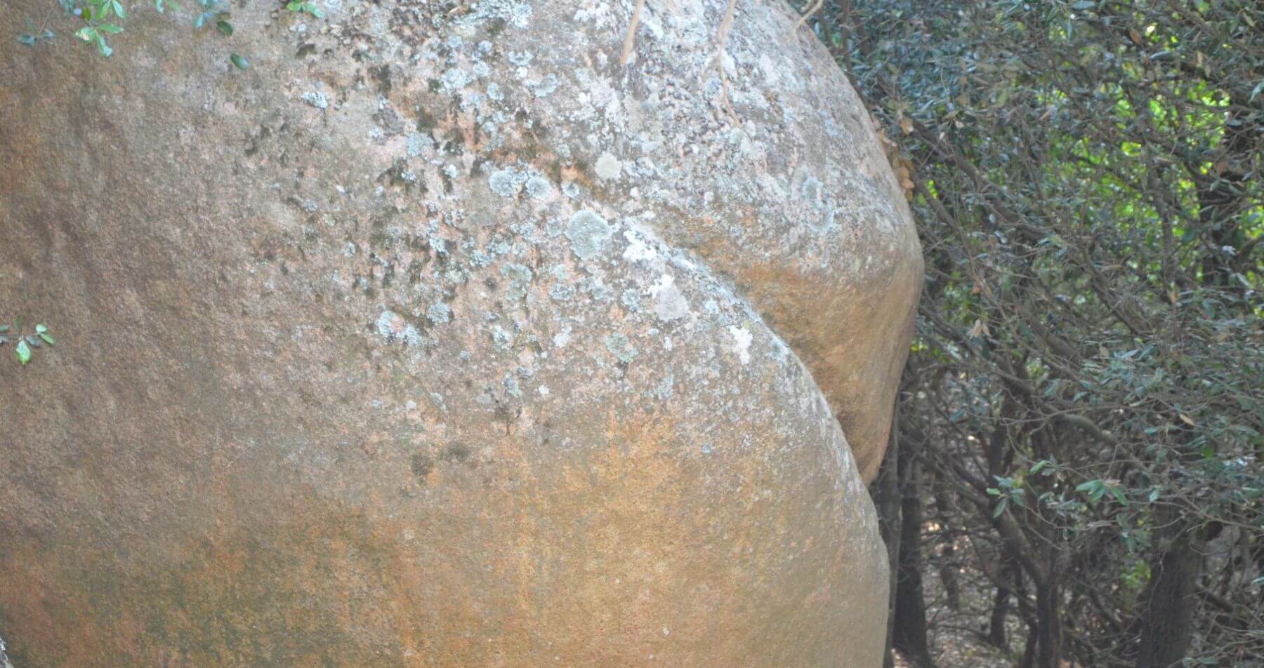 A rock shaped like a bottom
